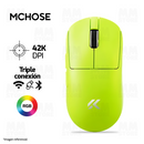 MOUSE MCHOSE A7 V2 ULTRA | INALAMBRICO | 42,000 DPI | RGB | CYBER GREEN