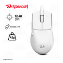 MOUSE REDRAGON K1NG (1K HZ) M724W | CABLEADO | 12,400 DPI | BLANCO