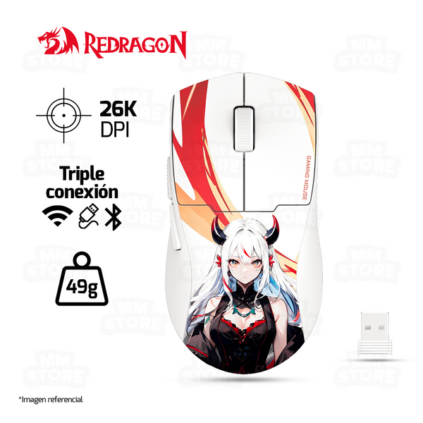 MOUSE REDRAGON K1NG MAX (1K HZ) M918AKG-PRO ANIME | INALAMBRICO | 26,000 DPI