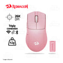 MOUSE REDRAGON K1NG PRO (4K HZ) M916P-PRO-4K | INALAMBRICO | 26,000 DPI | ROSADO