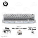 TECLADO GRAVASTAR MERCURY K1 | INGLES | RGB | INALAMBRICO | SW GRAVASTAR X KAILH| BLANCO-DEGRADADO