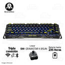 TECLADO | GRAVASTAR MERCURY K1 LITE | RGB | INALAMBRICO | SW GRAVASTAR X BSUN | TRANSPARENT-BLACK