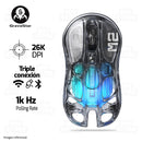 MOUSE GRAVASTAR MERCURY M2 | INALAMBRICO | 26,000 DPI | TRANSPARENT-BLACK