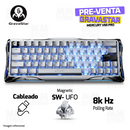 PRE-VENTA | TECLADO GRAVASTAR V60 PRO | INGLES | CABLEADO | MAGNETICO | RGB | BLANCO