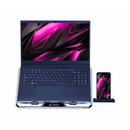 COOLER PARA LAPTOP IDOCK TURBINE N9 | 6 VENTILADORES | ALUMINIO | PLATEADO