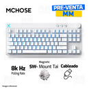 TECLADO MCHOSE MIX 87 | CABLEADO | MAGNETICO | SW LIGHTNING | RGB | BLANCO