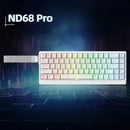 TECLADO MAGNÉTICO 8K IROK ND68 PRO | INGLES | SW-PURPLE | RGB | CABLEADO | BLANCO