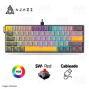 PRE-VENTA | TECLADO AJAZZ NK61 | INGLES | SW-RED | RGB | NEGRO-GRIS-AMARILLO