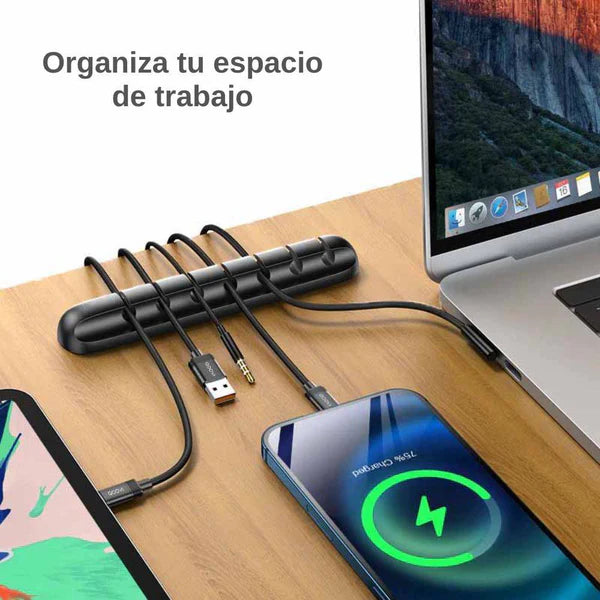 ORGANIZADOR DE CABLES ADHESIVO | 7 RANURAS