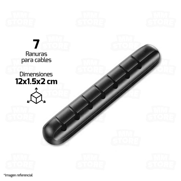 ORGANIZADOR DE CABLES ADHESIVO | 7 RANURAS