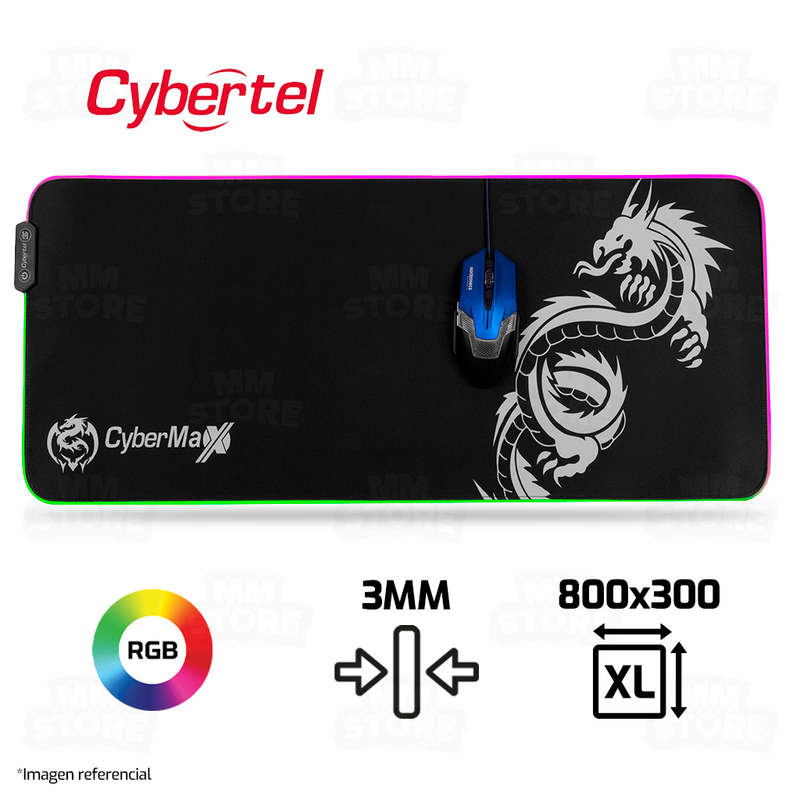 PAD MOUSE CYBERTEL FX108 | 800 X 300 x 3MM | RGB