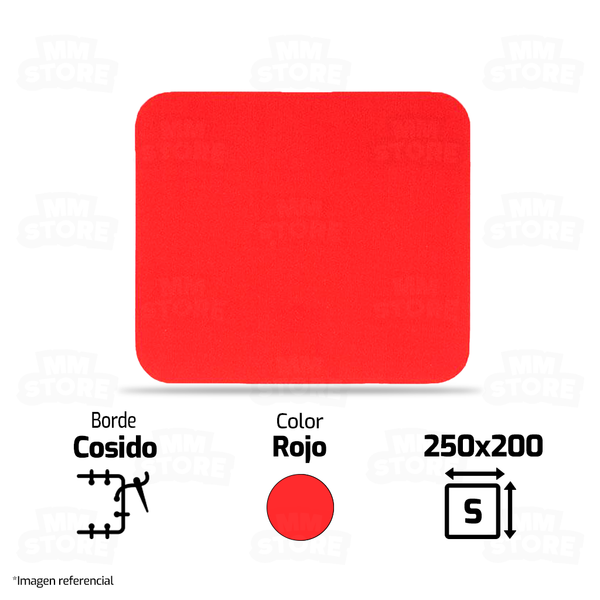 PAD MOUSE GENERICO | S | 250 X 200MM | ROJO
