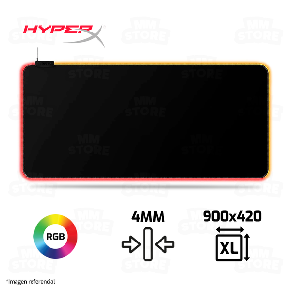 PAD MOUSE HYPERX PULSEFIRE MAT | XL | 900 X 420 X 4MM | RGB