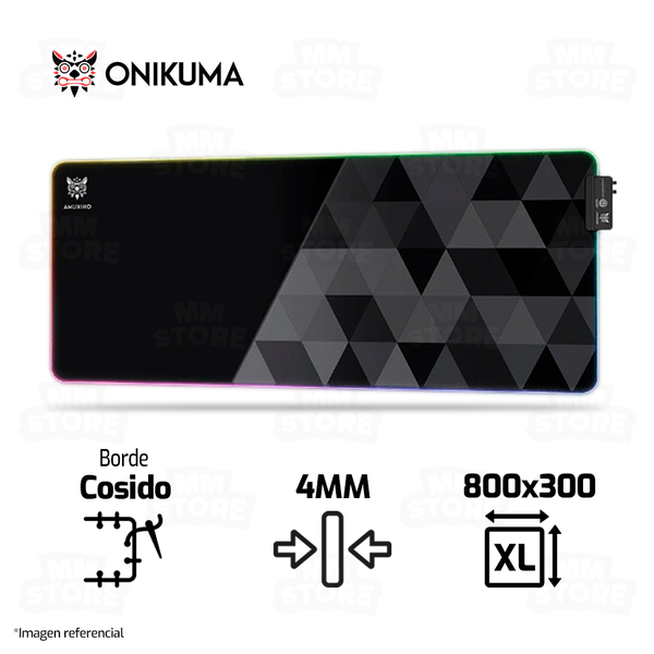 PAD MOUSE ONIKUMA MP006 | XL | 800 X 300 X 4MM | RGB | NEGRO