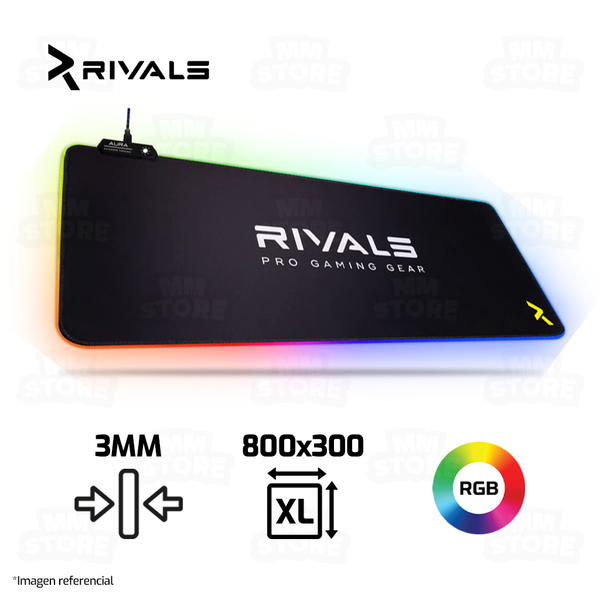 PAD MOUSE RIVALS AURA EXTENDED | XL | 800 X 300 X 3MM | RGB