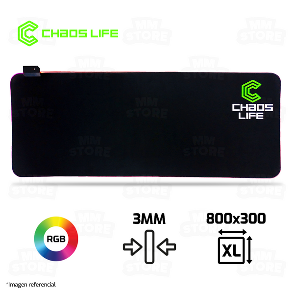 PAD MOUSE CHAOS LIFE | XL | 800 X 300 X 3MM | RGB