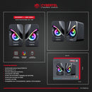 PARLANTE 2.0 CYBERTEL EXXPERT CBX S301U | USB | RGB | NEGRO