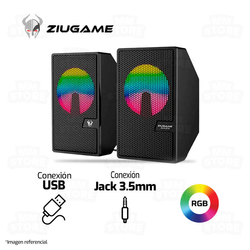 PARLANTE 2.0 ZIUGAME AVILES | 3.5MM | USB | RGB