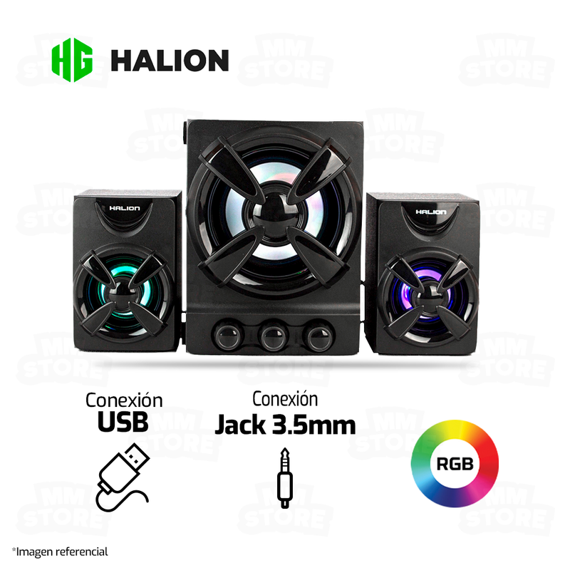 PARLANTE 2.1 HALION HA-S287 | 3.5MM | USB | RGB