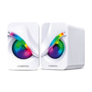 PARLANTE 2.0 CYBERTEL EXXPERT CBX S301W | 3.5MM | USB | RGB | BLANCO