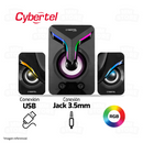 PARLANTE 2.1 CYBERTEL EXXPERT CBX S500 | 3.5MM | USB | RGB