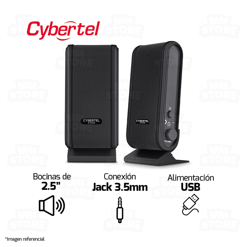 PARLANTE 2.0 CYBERTEL STORM CBX S201 | 3.5MM | USB