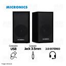 PARLANTE 2.0 MICRONICS BOSS MIC S305 | 3.5MM | USB