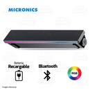 PARLANTE PORTATIL MICRONICS NEON MIC S201 | BLUETOOTH | RGB