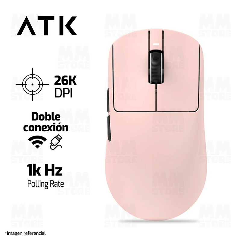 MOUSE ATK R1 PRO MAX | INALAMBRICO | 1000 Hz | ROSA SAKURA