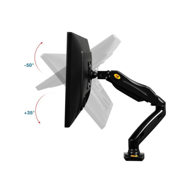BRAZO - RACK PARA MONITOR NB ERGONOMIC F80 | HIDRAULICO | 17" - 30" | NEGRO