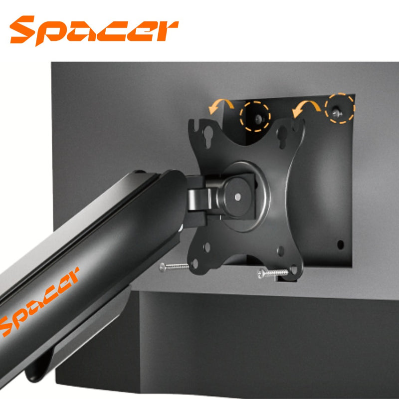 BRAZO - RACK PARA MONITOR SPACER LDT97-C012E | HIDRAULICO | 17"-32"