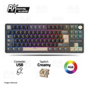 TECLADO ROYAL KLUDGE RK-R87PRO TKL | ESPAÑOL | CABLEADO | SW-CREAMY | RGB | PHANTOM