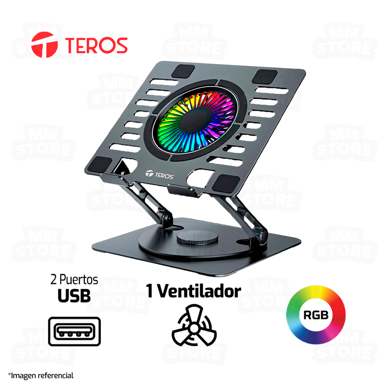 COOLER PARA LAPTOP TEROS TE-7132N | 1 VENTILADORES | RGB