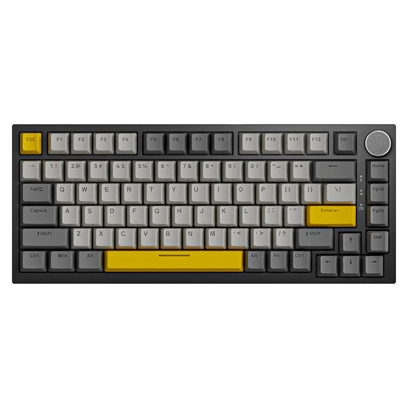 TECLADO AJAZZ AK820 | ING | CABLEADO | RGB | SW-MOON | GRIS-BLANCO-AMARILLO