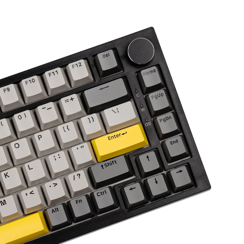 TECLADO AJAZZ AK820 | ING | CABLEADO | RGB | SW-MOON | GRIS-BLANCO-AMARILLO