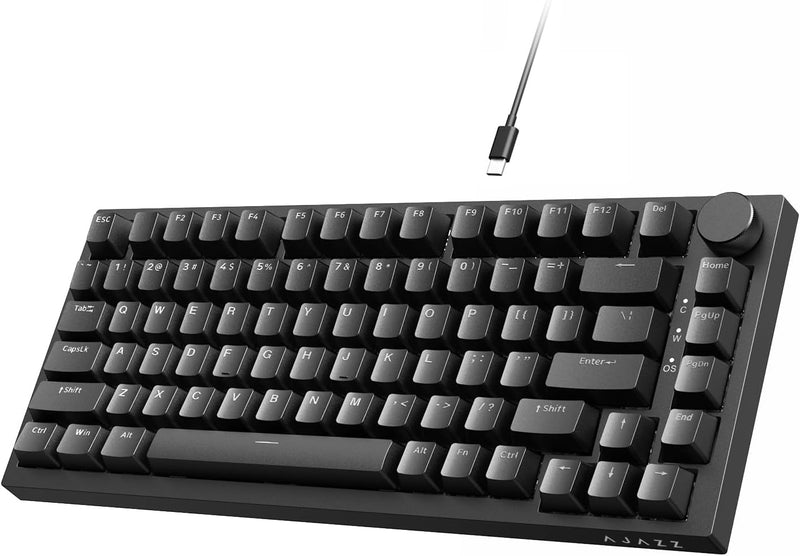 TECLADO AJAZZ AK820 | ING | CABLEADO | ILUMINACION BLANCA | SW-RED | NEGRO