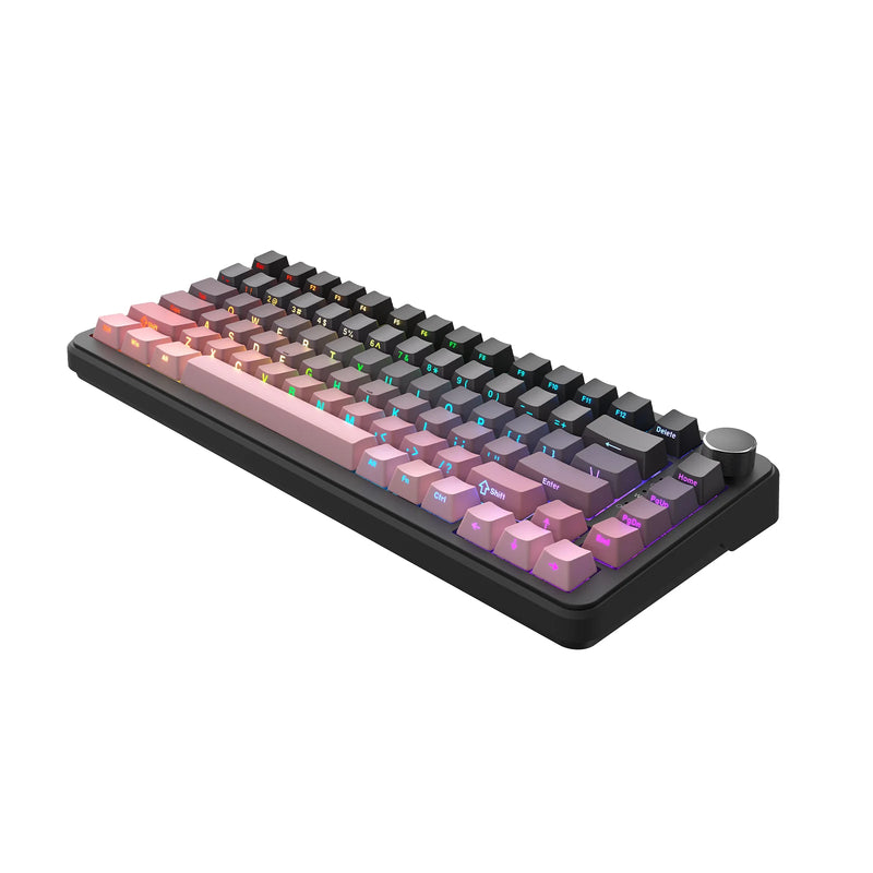 TECLADO AJAZZ AK820 MAX | CABLEADO | RGB | MAGNETICO | SW-V2-SIDE | ROSA-DEGRADADO