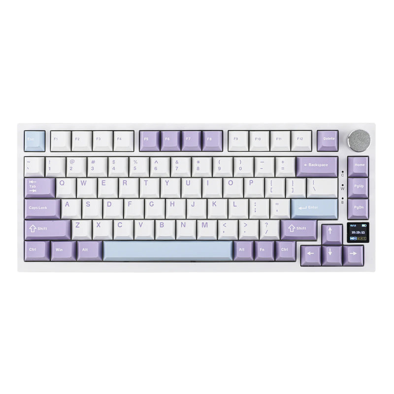 TECLADO AJAZZ AK820 PRO | INALAMBRICO | RGB | SW-GIFT | MORADO-BLANCO-AZUL
