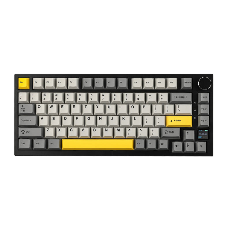 TECLADO AJAZZ AK820 PRO | INALAMBRICO | RGB | SW-GIFT | NEGRO-GRIS-AMARILLO