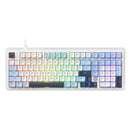 PRE-VENTA | TECLADO AJAZZ AK980 | INGLES | CABLEADO | SW-DAYDREAM | RGB | BLANCO-CELESTE-NEGRO