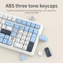 PRE-VENTA | TECLADO AJAZZ AK980 | INGLES | CABLEADO | SW-DAYDREAM | RGB | BLANCO-CELESTE-NEGRO