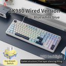 PRE-VENTA | TECLADO AJAZZ AK980 | INGLES | CABLEADO | SW-DAYDREAM | RGB | BLANCO-CELESTE-NEGRO