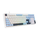 PRE-VENTA | TECLADO AJAZZ AK980 | INGLES | CABLEADO | SW-DAYDREAM | RGB | BLANCO-CELESTE-NEGRO
