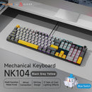PRE-VENTA | TECLADO AJAZZ NK104 | INGLES | SW-BLUE | RGB | NEGRO-GRIS-AMARILLO