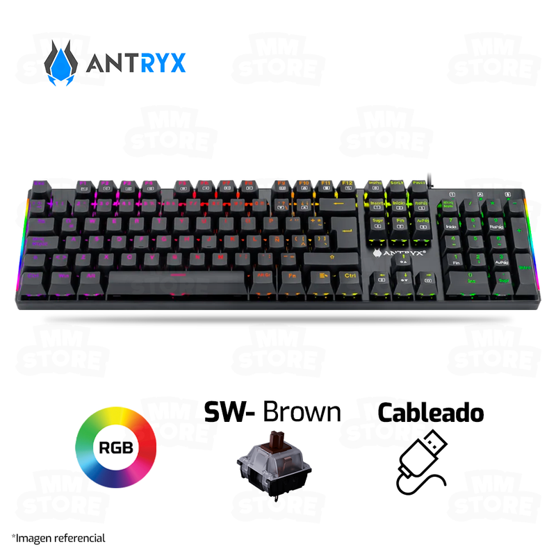 TECLADO ANTRYX MK850 | MECANICO | SW-BROWN | RGB