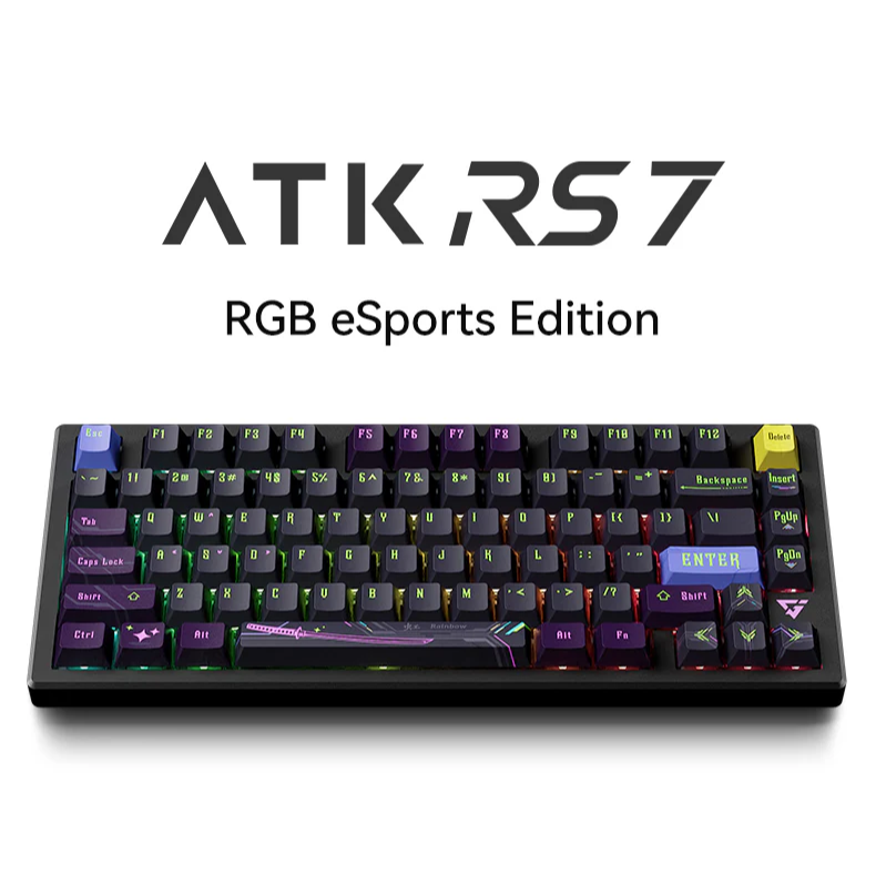 TECLADO ATK RS7 | CABLEADO | MAGNETICO | SW GATERON JADE | RGB | ANODIZED BLACK