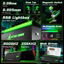PRE-VENTA | TECLADO MAGNETICO ATTACK SHARK R85 HE | INGLES | CABLEADO | RGB | NEGRO - VERDE