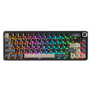PRE-VENTA | TECLADO ATTACK SHARK X66 | INGLES | INALAMBRICO | SW STRAWBERRY | RGB | NEGRO-GRIS-MARRON