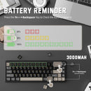 PRE-VENTA | TECLADO ATTACK SHARK X66 | INGLES | INALAMBRICO | SW STRAWBERRY | RGB | NEGRO-GRIS-MARRON