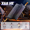 PRE-VENTA | TECLADO ATTACK SHARK X68 HE | CABLEADO| MAGNETICO | RGB | NEGRO DEGRADADO